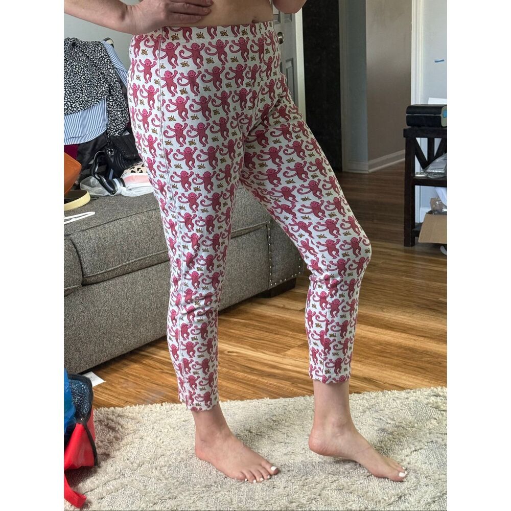 Roller Rabbit Pink Monkey Banana Pajama Bottoms Women’s Size M